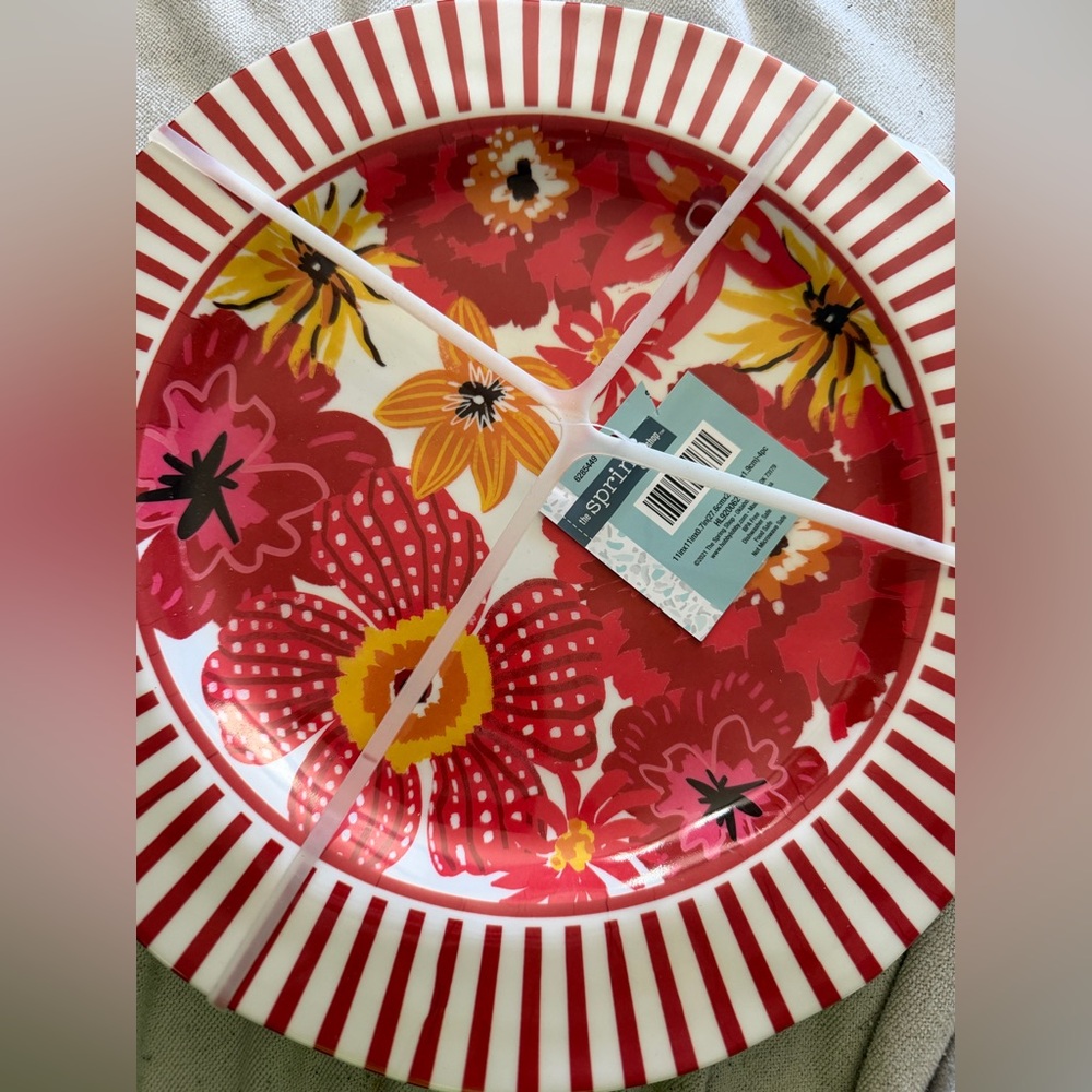 Spring Floral Plates- 8 Count